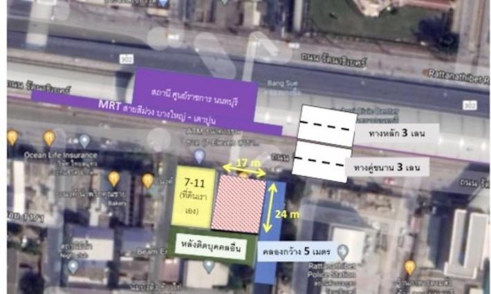 EPL-WH0381 ให้เช่าที่ดิน ย่านรัตนาธิเบศร์ นนทบุรี ขนาด102ตารางวา พร้อมสิ่งปลูกสร้างเป็นโครงเหล็ก