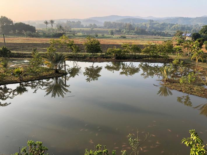 ขายบ้านสวน แม่แตง-แม่ริม เชียงใหม่ ติดลำน้ำแม่ริม เชิงทางขึ้นวัดพระพุทธบาทสี่รอย Vacation Home by River in Maetang-Maerim, Chiang Mai for sale